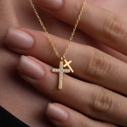 Twin Cross Necklace