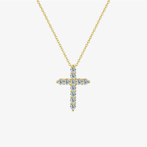 Mossanite Cross Necklace