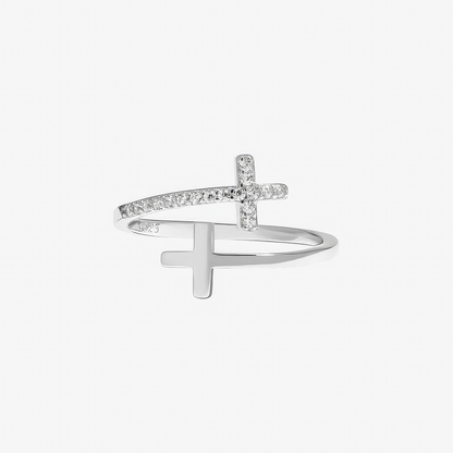 Wrapped Cross Ring