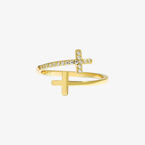 Wrapped Cross Ring